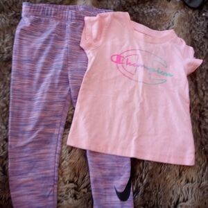 2T Nike Pants and Champion Shirt